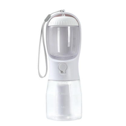 Milky White — "3-in-1 Pet Water Bottle in Milky White – travel pet bottle with waste bag compartment"