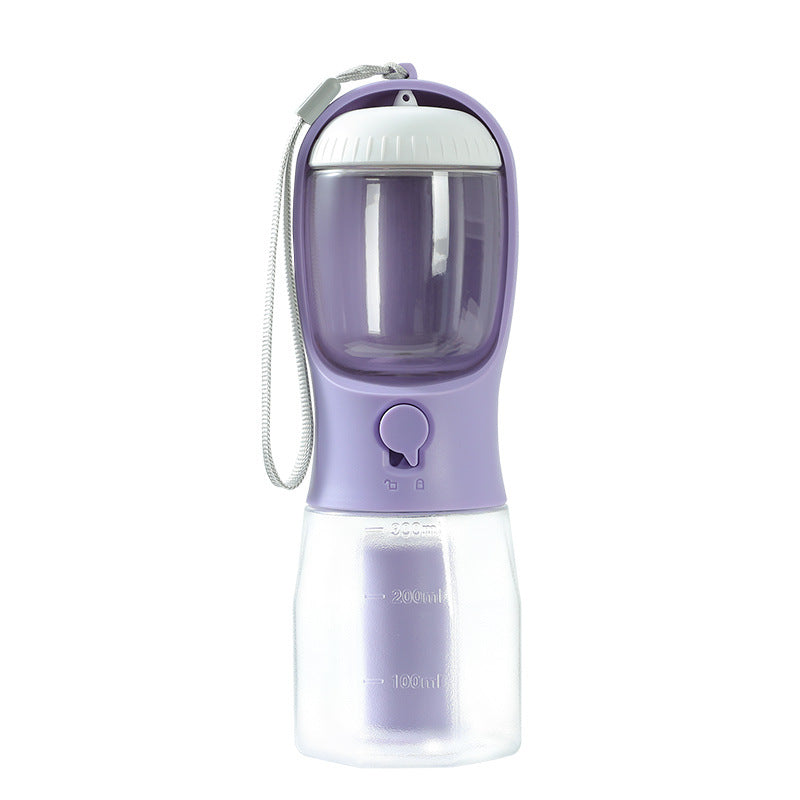 "3-in-1 Pet Water Bottle in Wisteria Purple – stylish all-in-one pet bottle"