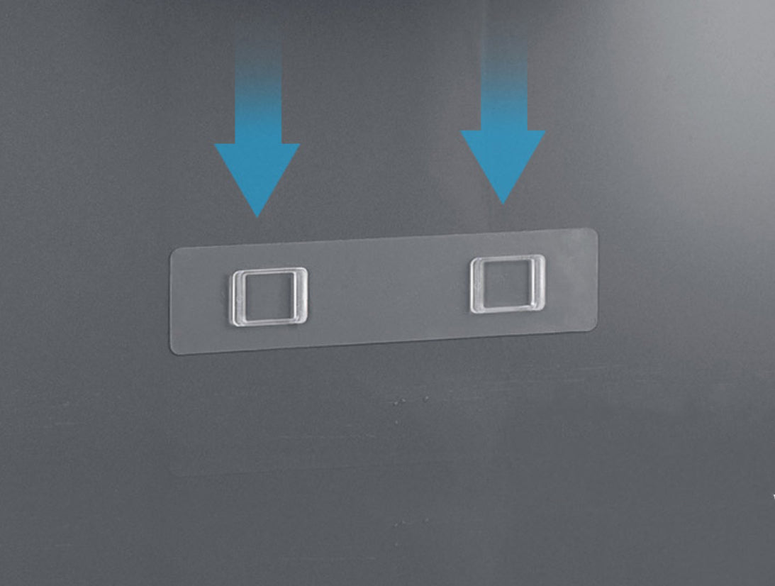 "Adhesive Mounting Strip for 3-Cup Toothbrush Holder"